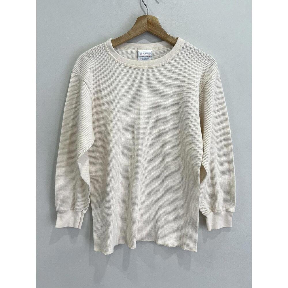 Vintage Thermal Longsleeve Shirt off white